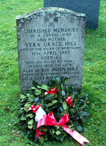 The grave of Malcolm John Hill January 2010